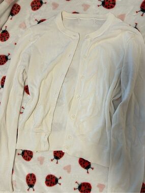 White Button Up mini Sweater